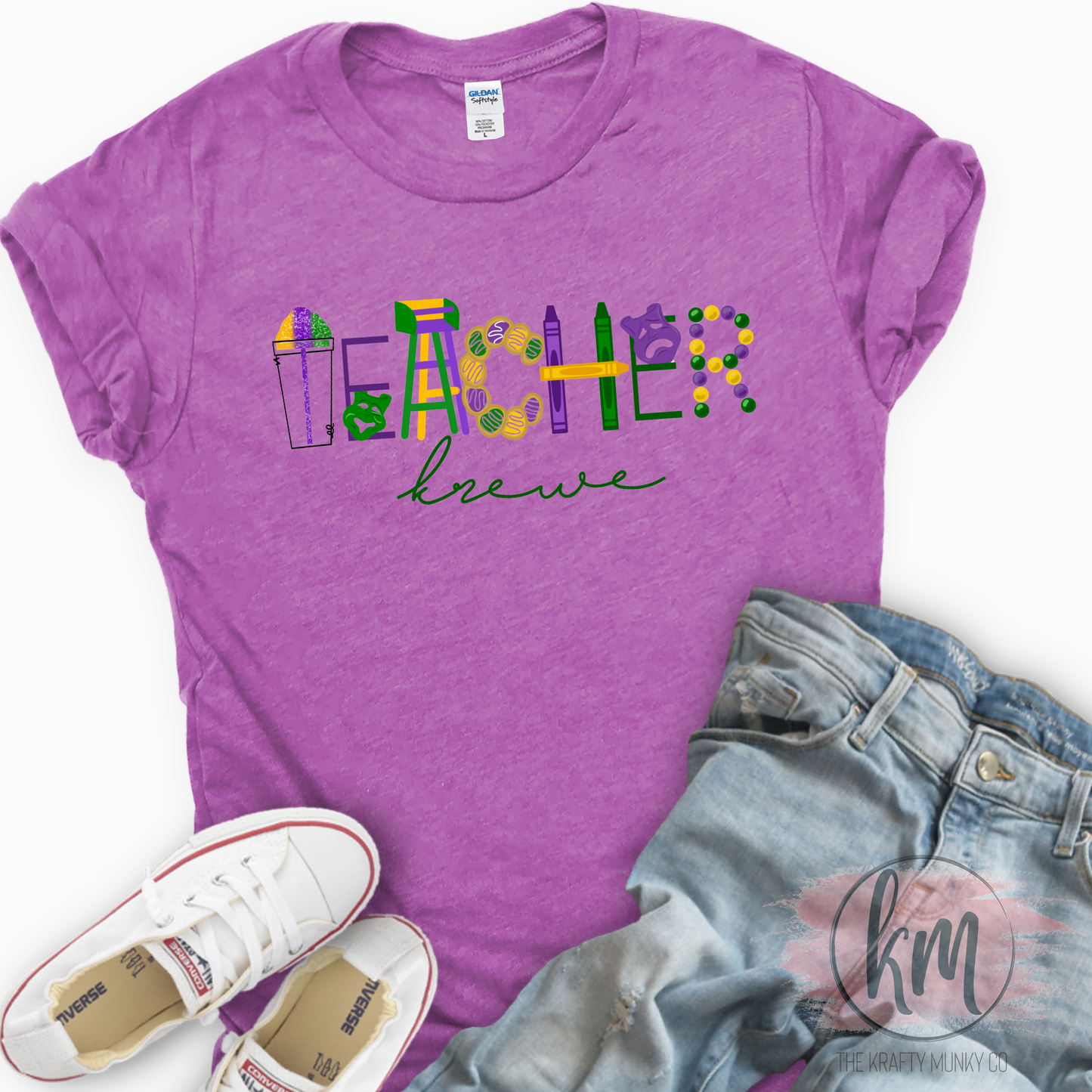 Teacher Krewe Mardi Gras Tshirt