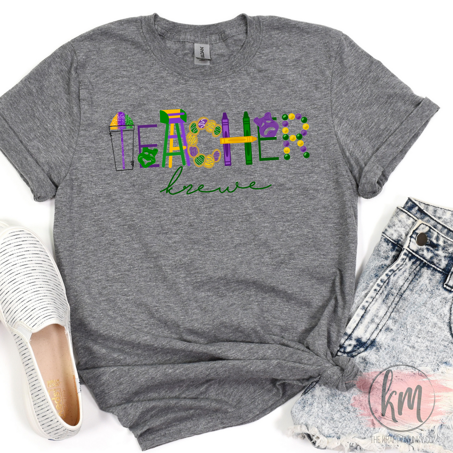 Teacher Krewe Mardi Gras Tshirt