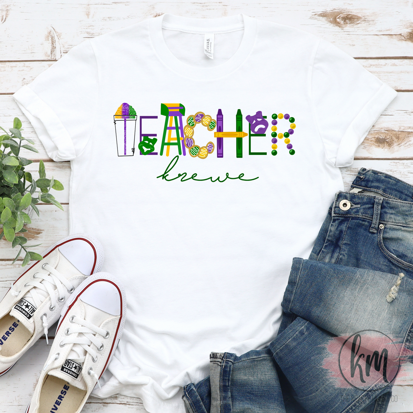 Teacher Krewe Mardi Gras Tshirt