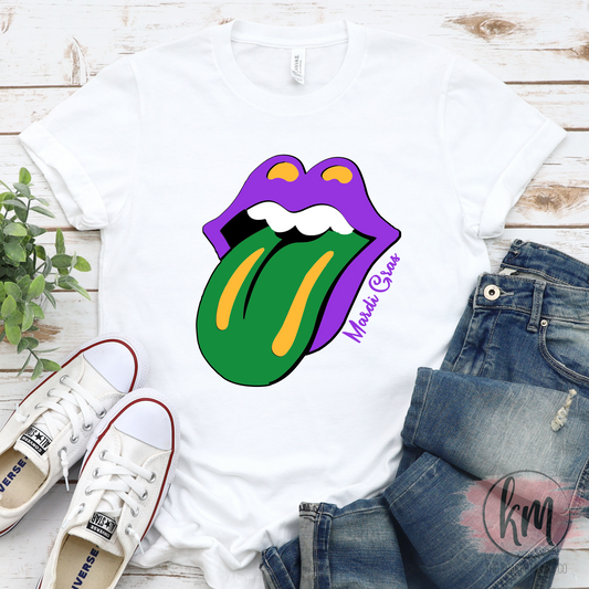 Mardi Gras Tongue Tshirt