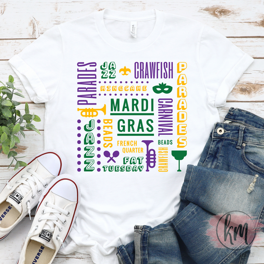 Mardi Gras Design Tshirt