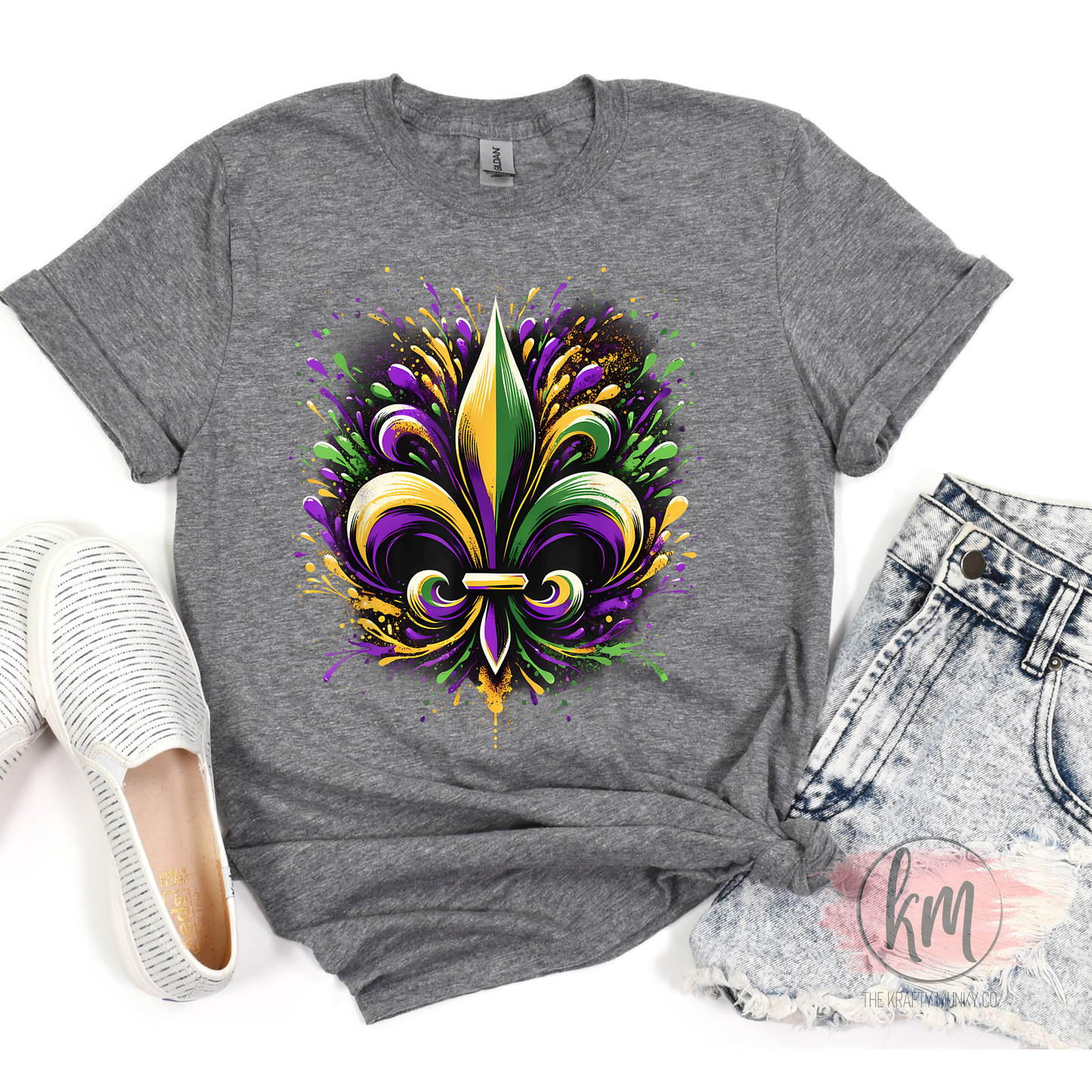 Mardi Gras Fleur De Lis Tshirt