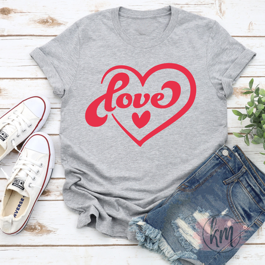 Valentine DTF Print-  Love Heart