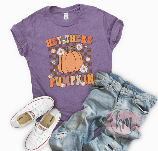 Hey There Pumpkin Retro style tshirt