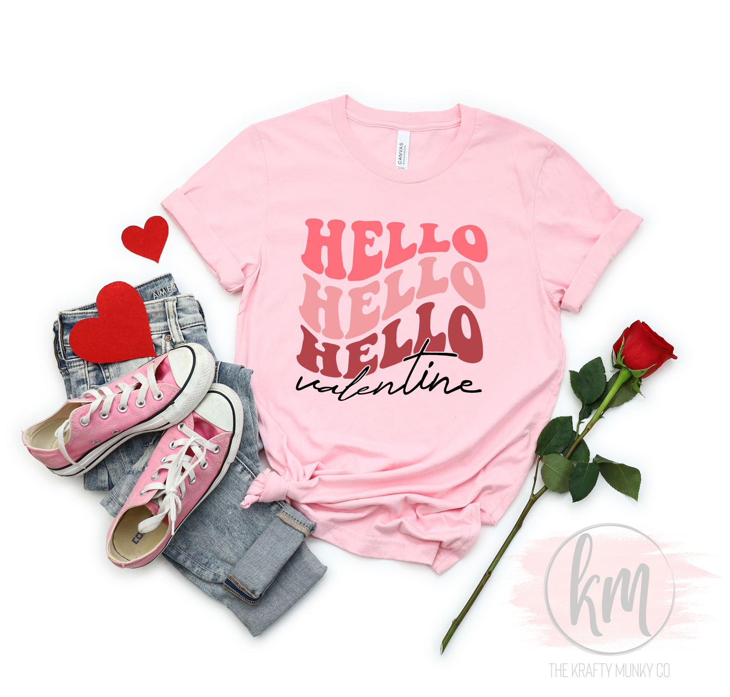 Valentine's Day Hello Valentine tshirt