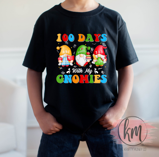 100 Days with my Gnomies, 100th Day of School Tshirt