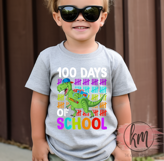 100 Days of School TRex, 100th Day of School Tshirt