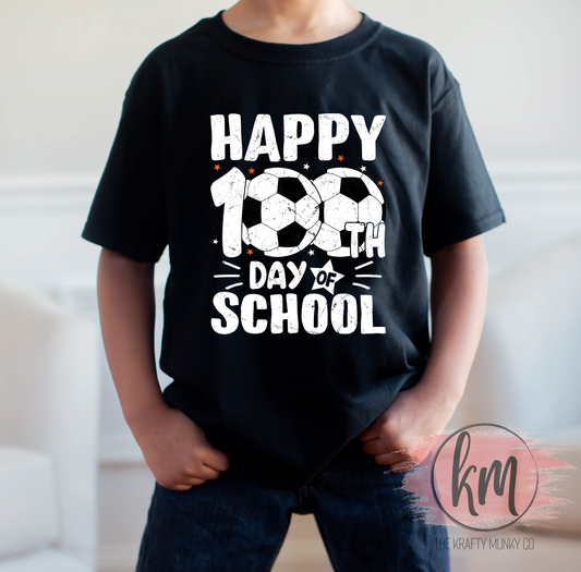 100 Days of School Soccer, 100th Day of School Tshirt