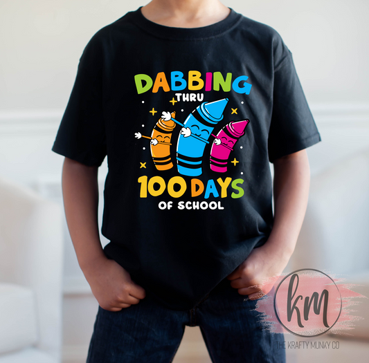 Dabbing through 100 Days of School, 100th Day of School Tshirt