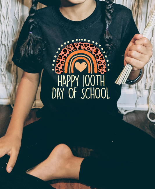 Happy 100th Day of School, Rainbow 100th Day of School Tshirt