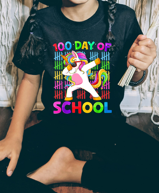 100 Days of School, Dabbing Unicorn, 100th Day of School Tshirt