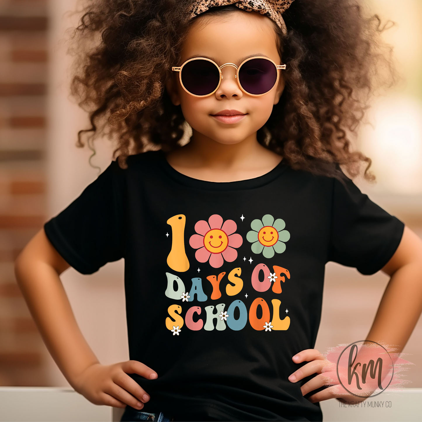 100 Days of School, Daisy Flowers, 100th Day of School Tshirt