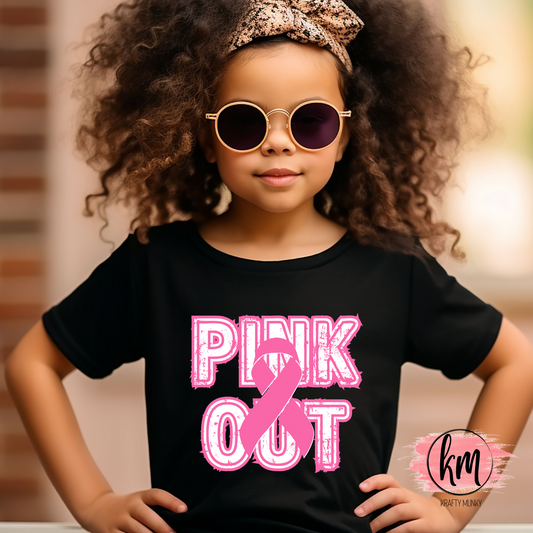 Pink Out Football Design, DTF Transfer