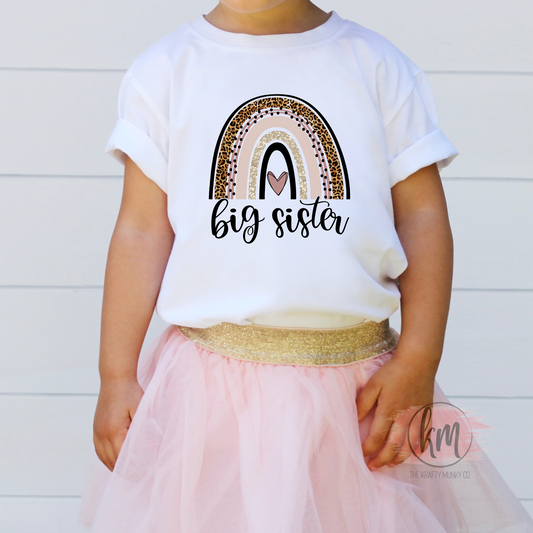 Big Sister rainbow T-shirt