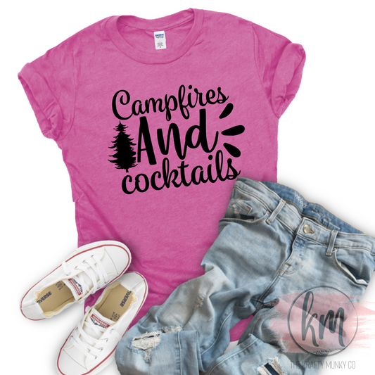 Campfires and Cocktails Tshirt