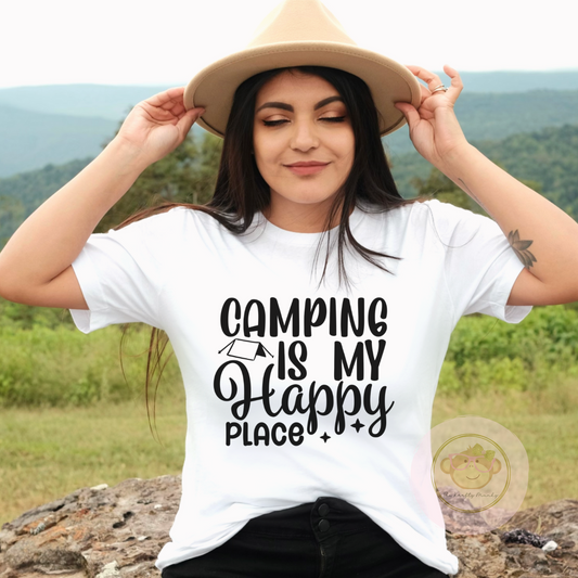 Camping is my Happy Place Tshirt
