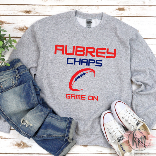 Aubrey Sweatshirt, Aubrey Chaps Game On Design