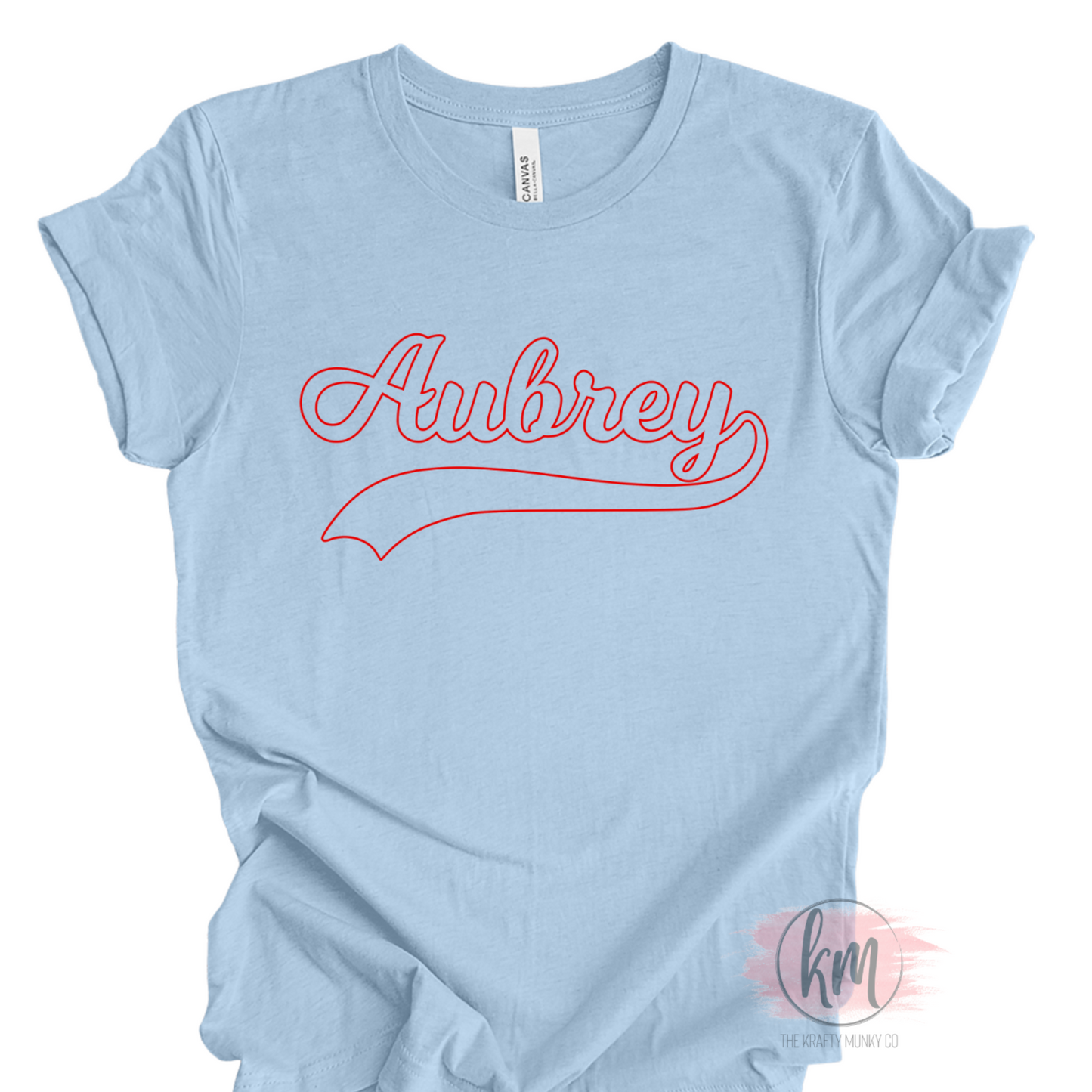 Aubrey Red Outline Design