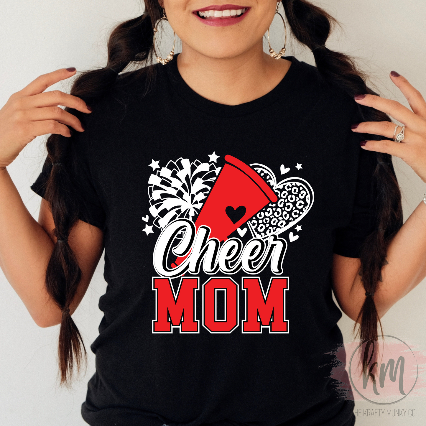 Cheer Mom Shirt, School Spirit Cheer Mama Graphic Tee