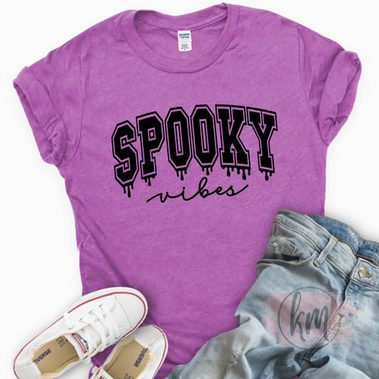 Halloween DTF Print, Spooky Vibes Design