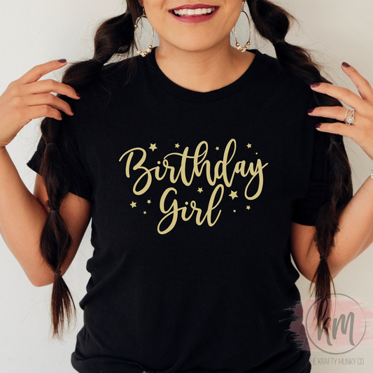 Birthday Girl Graphic Tee, Cute Party Shirt for Celebrations