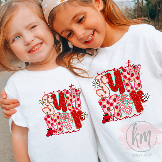 Summer Graphic Tee, Sweet Summertime T-Shirt for Casual Outfits