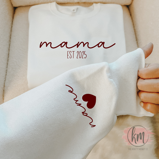 Valentine DTF Print- Personalized Mama (Year and Name)