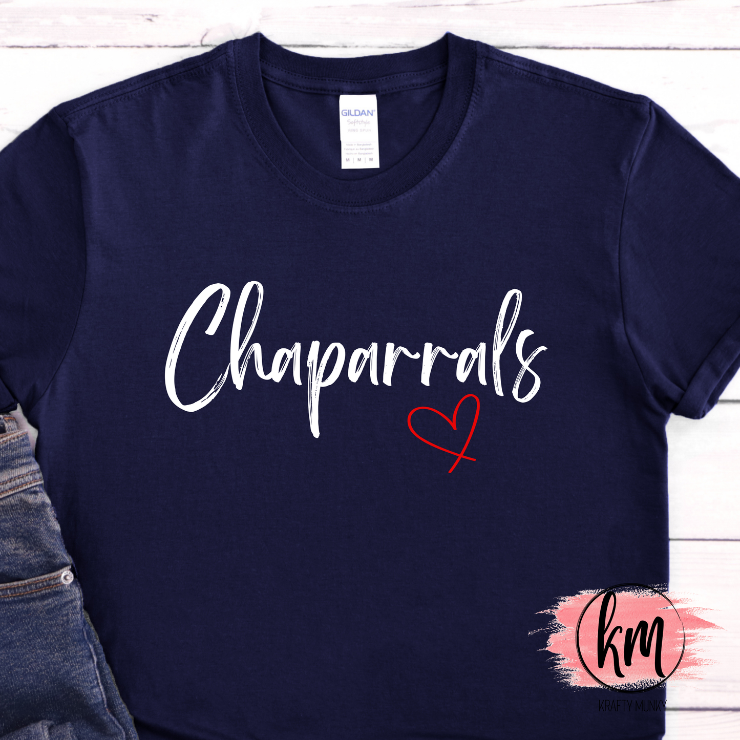 Custom Mascot with Heart Tshirt, School Spirit Tshirt