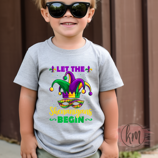 Mardi Gras Tshirt, Let the Shenanigans Begin