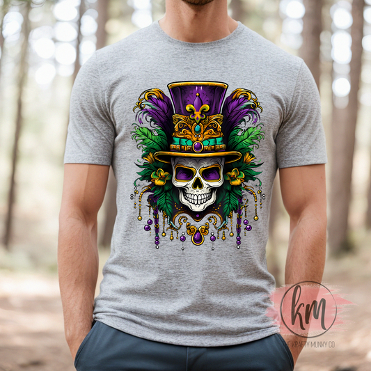Mardi Gras Skull Tshirt