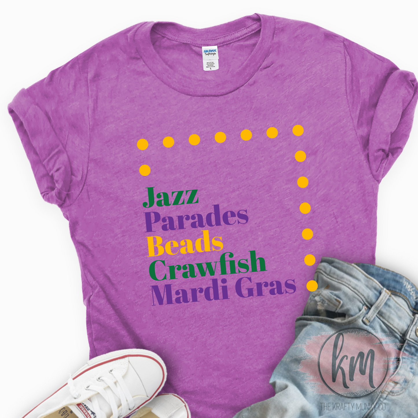 Mardi Gras Tshirt, Jazz Parades, Beads
