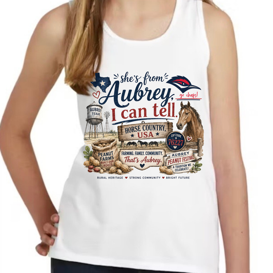 She's from Aubrey, I can tell shirt