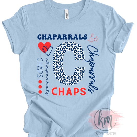 Aubrey Tshirt Cheetah Chaparrals Design