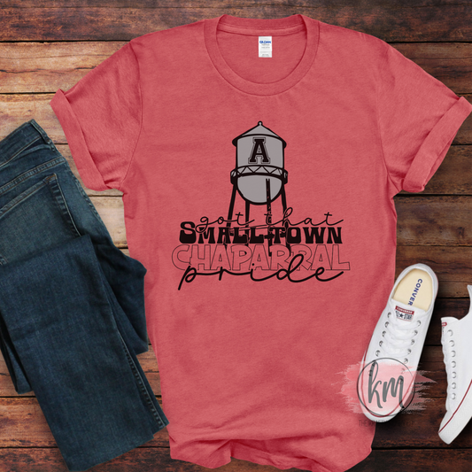 Aubrey Tshirt Chaparrals Water Tower Design