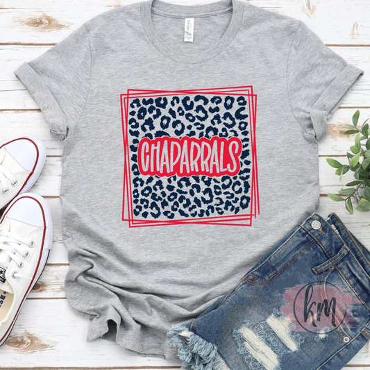 Aubrey Tshirt Leopard Square Design
